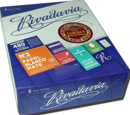 Repuesto Rivadavia Cuadriculada O Rayada 288 Hojas Hojas Nº3