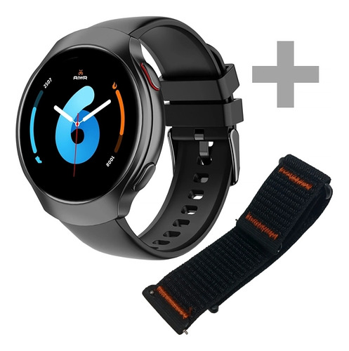 Smartwatch Aiwr Orbit Gps 5atm 1.43 Black Preto Mesh Preto Preto