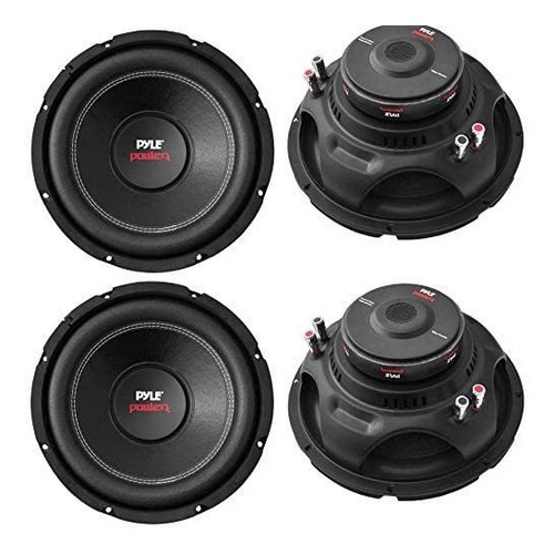 4) Pyle Plpw10d 10&#34;  w Coche Subwoofer Audio Power Sub.