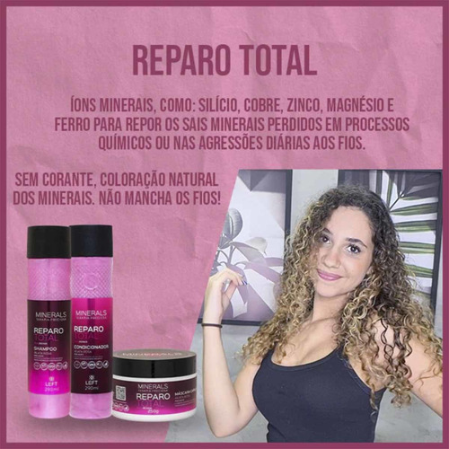 Kit Shampoo E Condicionador Reparo Total Ágata Rosa - Left