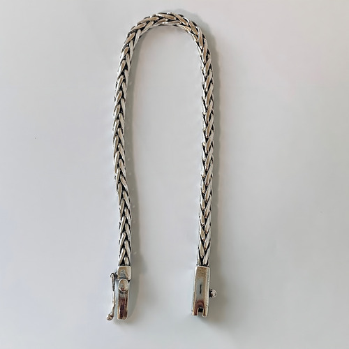 Pulseira Grumet 1x1 Palmeira Prata 925 Maciça F Gvt 4mm Bali Cor Prateado Diâmetro 7 Cm