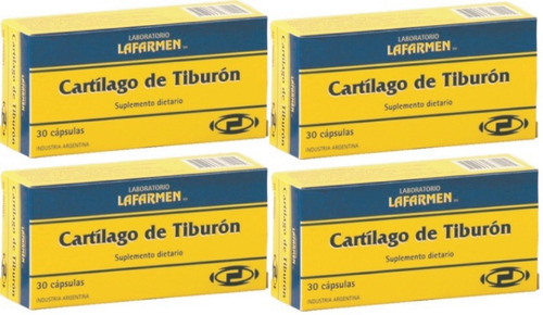 4 Cartilago De Tiburon 500mg X 30 Cp C/u Lafarmen 120 Total