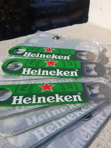 Destapador Heineken, Acero Inoxidable Engomado 100% Original