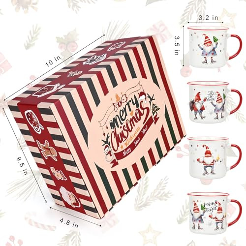 Tazas De Navidad Homlouue, Set De 4 Tazas De Navidad, Tazas