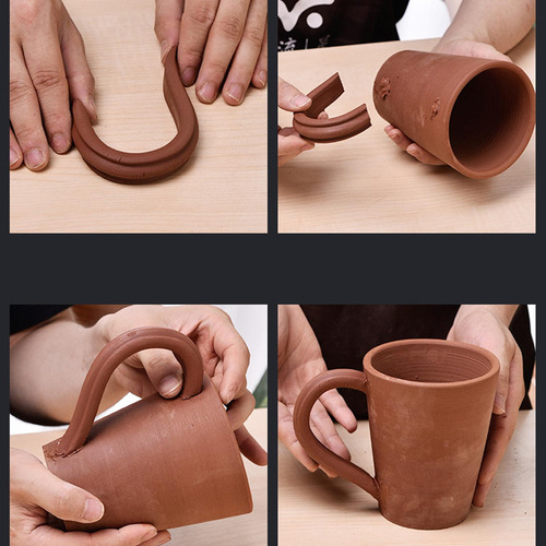 . 4x Herramienta De Forma De Mango De Taza De Cerámica,