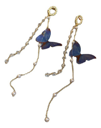 Pendientes Largos Arete Fairy Con Borlas En Forma De Maripos