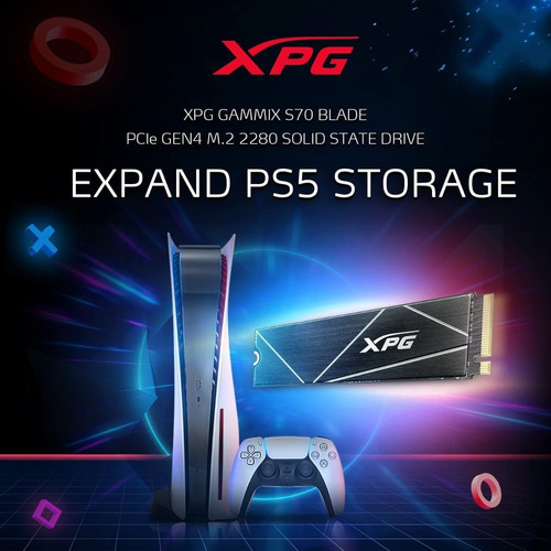 Imagen 3 de 10 de Disco Ssd 512gb M2 2280 Nvme Adata Xpg Gammix S70 Pc Ps5