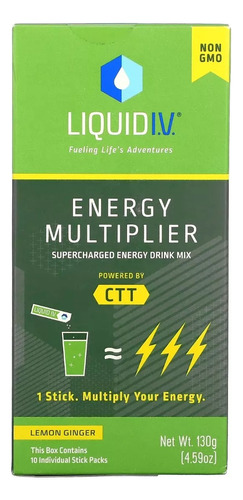 Liquid Iv Multiplica Tu Energía 10 Sobres Mf Sabor Lemon Ginger