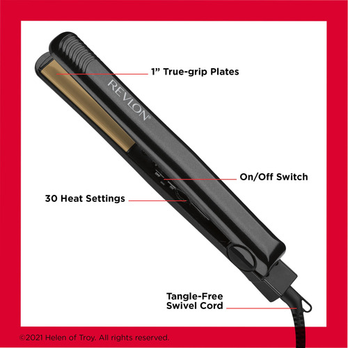 Plancha Cerámica De Alta Temperatura Revlon 3x, 1 Pulgada