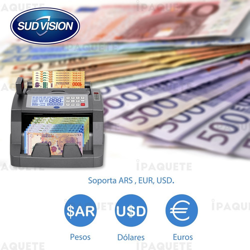 Imagen 3 de 9 de Contadora De Billetes Máquina Cuenta Dinero Detector Falsos