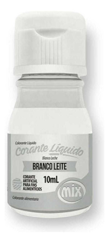 Corante Liq Branco Leite 10ml Mix