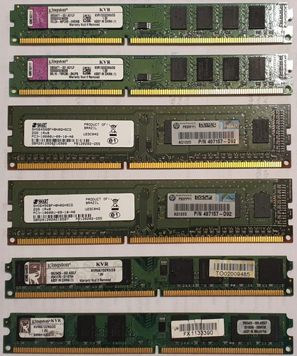 Imagem 1 de 7 de Memória Ram Ddr3 Desktop - 6 Módulos - Semi-novas - 2gb