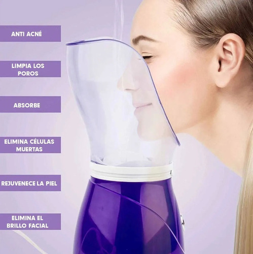 Imagen 2 de 8 de Vaporizador Sauna Facial Limpieza Puntos Negros Exfoliante