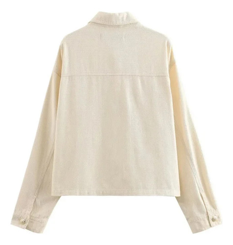 Chaqueta Tipo Camisa De Algodón Para Mujer, Con Botones, Man