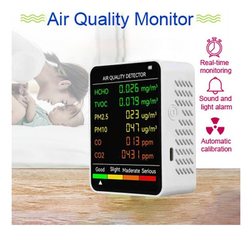 2024 6 En 1 Pm2,5 Pm10 Hcho Tvoc Co Co2 Aire Multifuncional