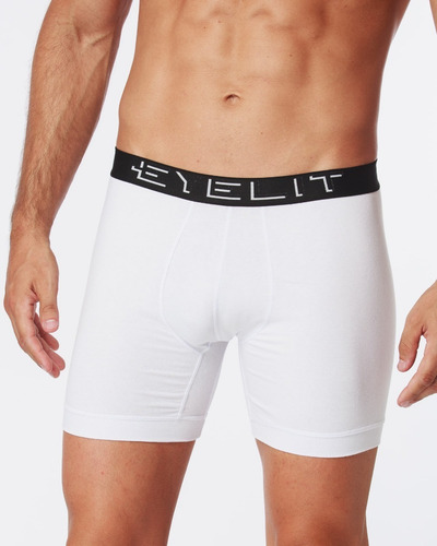 Imagen 2 de 9 de Boxer Eyelit Algodón Con Lycra Pierna Larga 526- Pack X 3