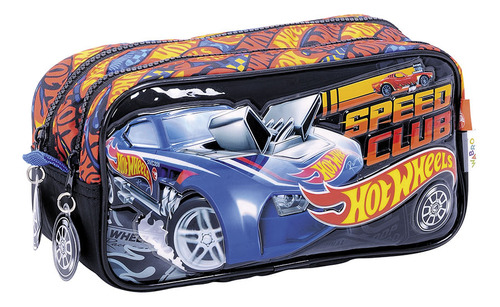 Hot wheels cartuchera doble -speed club Negro