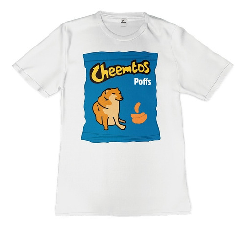 Playera Cheems Doge Meme Perrito Cheemtos Poffs Azul