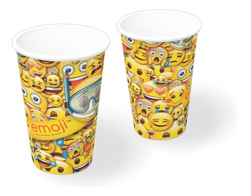 Copo De Papel 200ml Festa Emoji- 08 Unidades