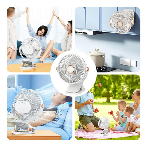 S Ventilador De Escritorio Con Luz 5 Velocidades Diámetro