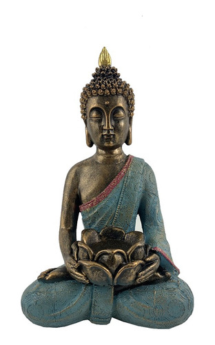 Buda Azul Meditando; De Tienda Que Regalo