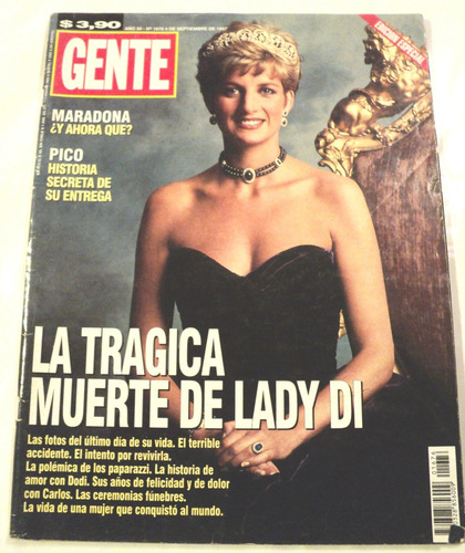 Revista Gente La Trágica Muerte De Lady Di