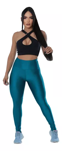 Calça Legging Texturizada 3D Empina Bumbum em Cirrê