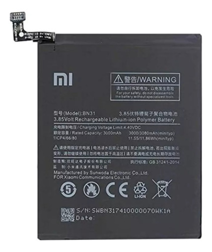 Pila Xiaomi Redmi A1 S2 Bn31 3000mah Somos Tienda 