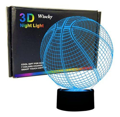 Lámpara De Ilusión 3d De Baloncesto, Luces Led De Noche Para