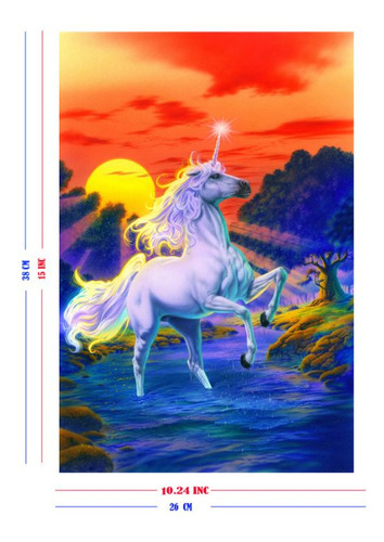 Rompecabezas Gold Edition Wuundentoy Atardecer Del Unicornio 300 Pzs