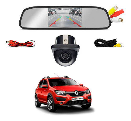 Retrovisor Com Câmera De Ré Sandero Stepway 2015 2016 2017