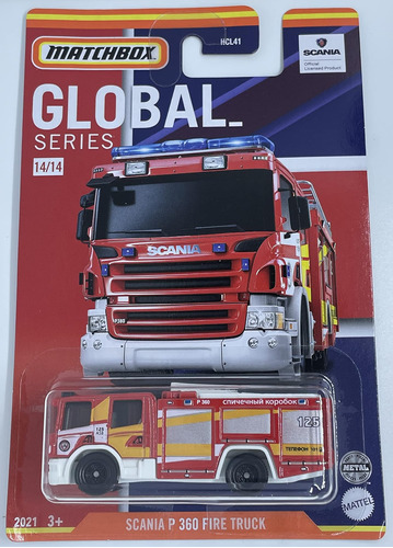 Matchbox - Camión De Bomberos Scania P 360 - Serie Global [r