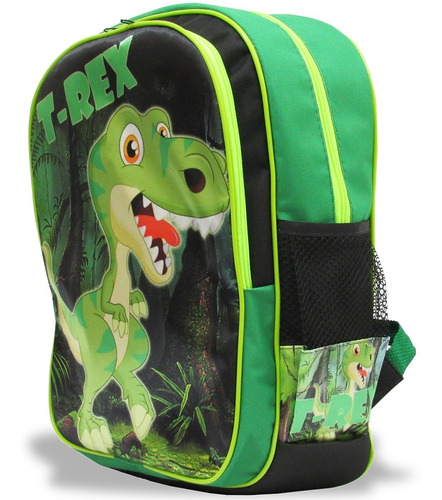 Kit Escolar Infantil Mochila Costas Dinossauro Trex Tam G