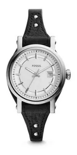 Reloj Fossil Mujer Cuero Negro Calendario Moda Es3948