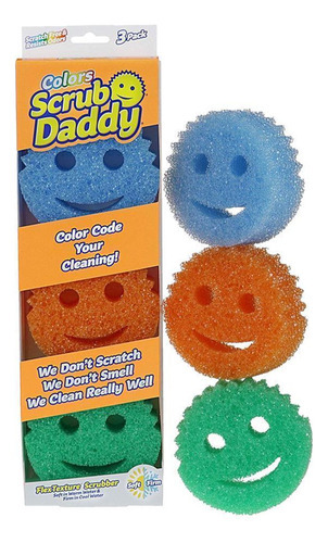 Scrub Daddy Kit Esponja Multiuso Textura Flexível Sem Riscos