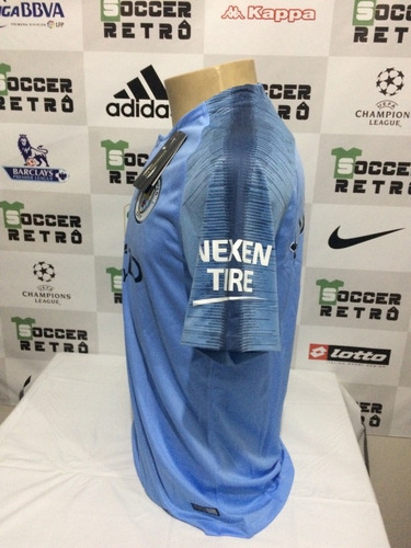 Camisa Manchester City 2018-19 Aguero 10 P. League À P/ Ent