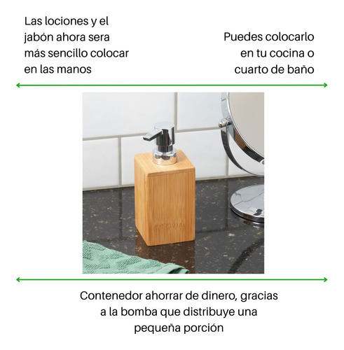 Imagen 6 de 9 de Dispensador De Jabón Para Manos De 200 Ml 100% Ecológico