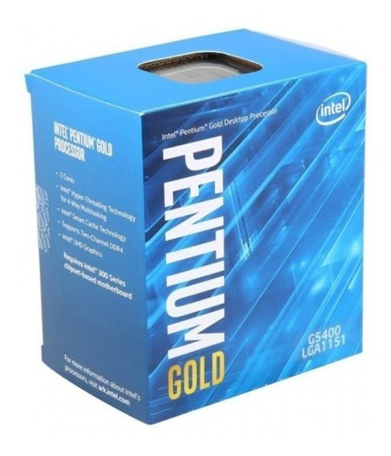 Procesador Intel Pentium Gold G5400 8va. Gen., 2 Nucleo 3.7