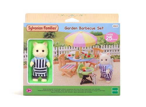 Imagen 5 de 5 de Sylvanian Families Barbacoa De Gato Parrilla Jardin 4869 Edu