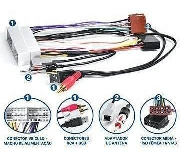 Kit Facil Chicote E Antena Kia Hyundai Fac Hy-002