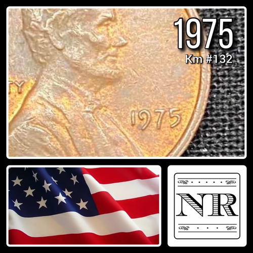 Estados Unidos - 1 Cent - Año 1975 - Liso - Lincoln 