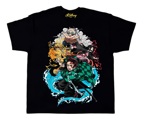 Playera Niño Demon Slayer Tanjiro Nezuko Kimetsu Ani Killroy