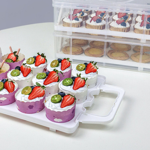 Contenedores De Almacenamiento Transparentes Para Cupcakes