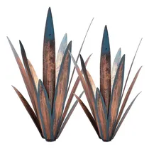 Comprar Decoración De Esculturas De Agave De Metal Muciwa 2 Pcs, Pla