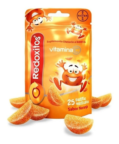 Imagen 1 de 1 de Redoxitos Naranja Vitamina C X25 Gomitas Farmaservis
