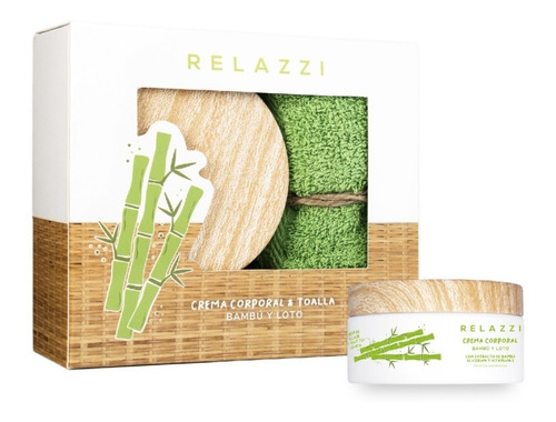 Box Plenitud Relazzi Bambu Y Loto Crema Corporal + Toalla