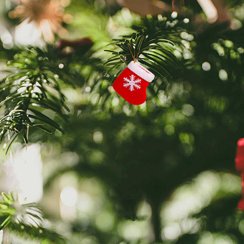 Decoraciones Navideñas Creativas, Adornos Rojos, Lazos Colga
