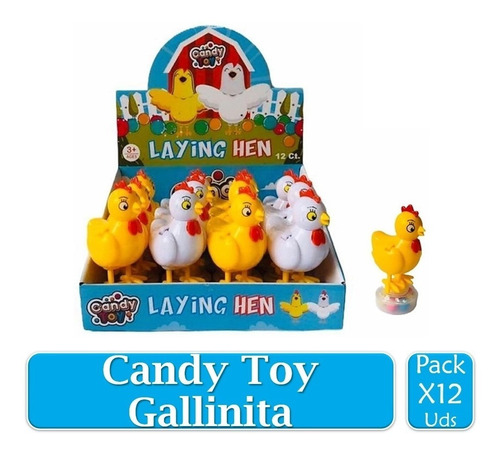 Candy Toy Gallinita De Granja Con Dulces Display X 12 Uds