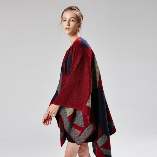 Poncho Capa Para Mujer Dama Chal Abrigo