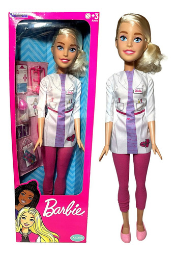 Conjunto Boneca Barbie Profissões Médica Pediatra Original